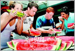 外国人吃瓜恶搞,趣味横生！